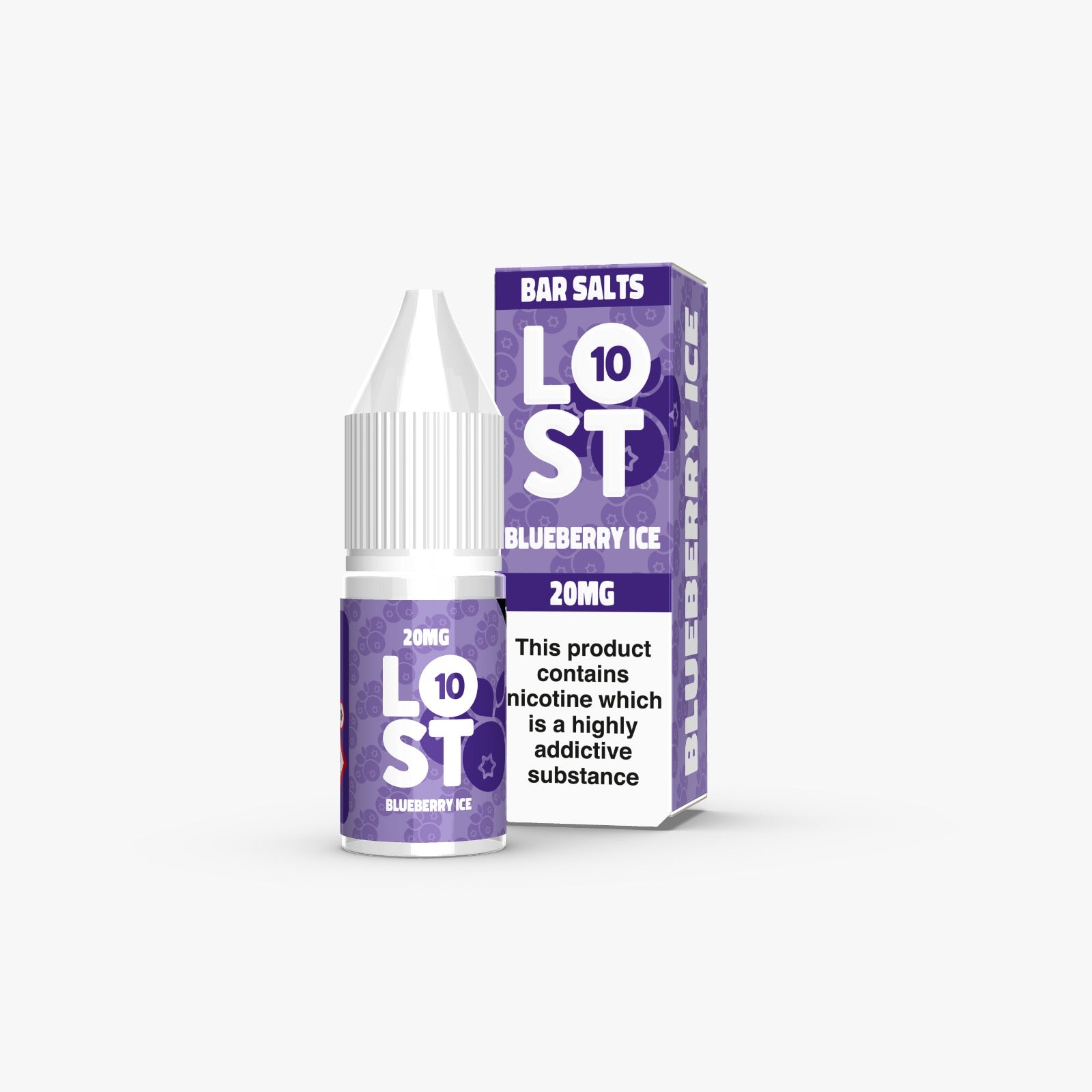 Blueberry Ice 10ml Nicotine Salt E-Liquid by Lost10 Bar Salts | Time2Vape